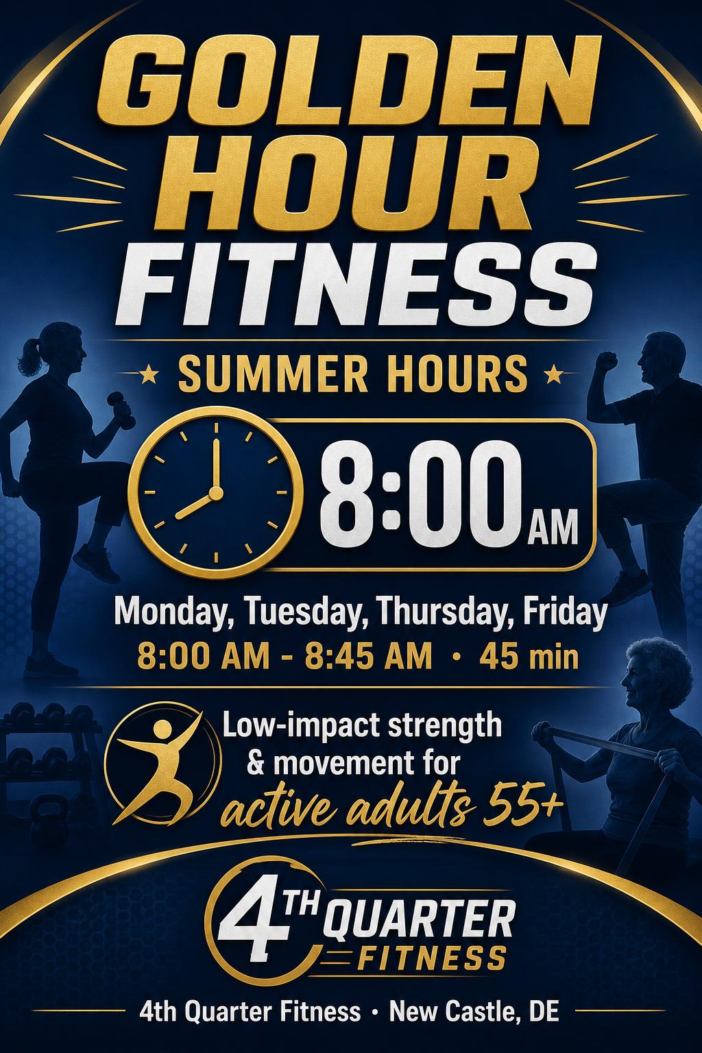Senior Fitness Class flyer at 4th Quarter Fitness
