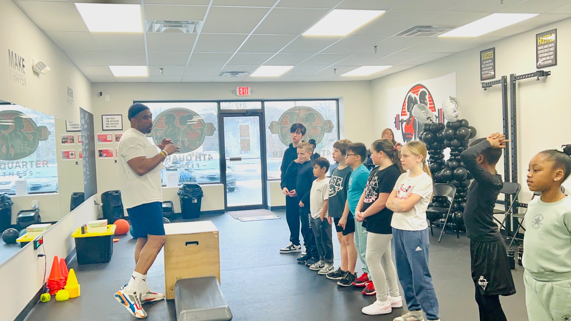 Coach C speaking to youth group