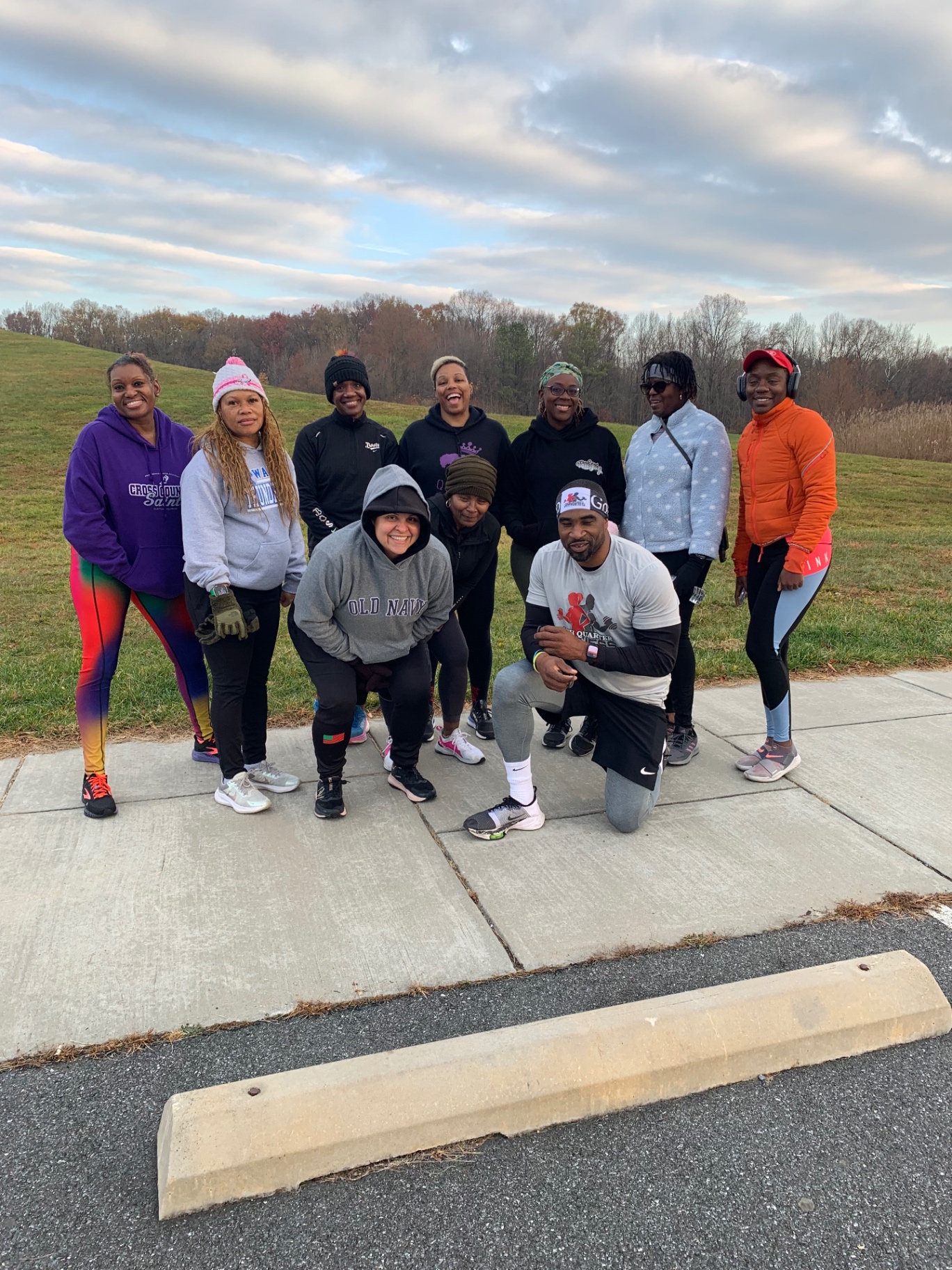 Outdoor group fitness session with the 4th Quarter community